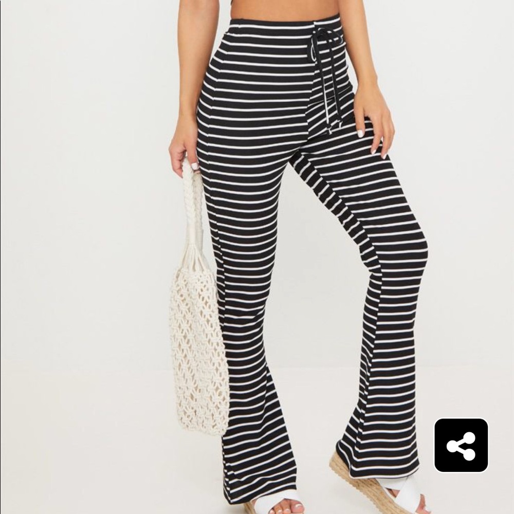 Pretty Little Thing striped flare pants